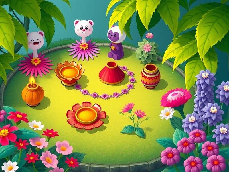Diwali celebration in Gardenscapes Blooming Wonders Gardenscapes Blooming Wonders Diwali event